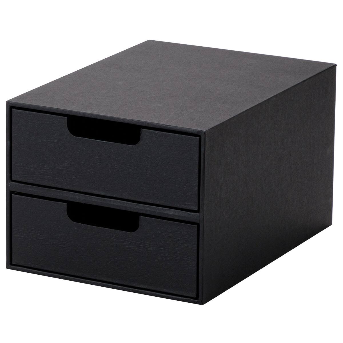 カラボにもぴったり入るA5サイズ引き出し2段 (NN01 ミドルブラウン