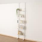 突っ張り壁面収納Nポルダ スリムタイプ (幅40cm ホワイトウォッシュ) 1枚目画像