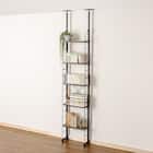 突っ張り壁面収納Nポルダ スリムタイプ (幅40cm ミドルブラウン) 1枚目画像