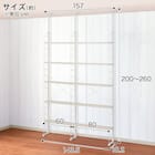 幅140cmセット奥行スリム 【幅60+80/棚板10枚】突っ張り壁面収納Nポルダ スリムタイプ2連 ホワイトウォッシュ 4枚目画像