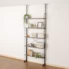 突っ張り壁面収納Nポルダ スリムタイプ (幅80cm ミドルブラウン) 1枚目画像