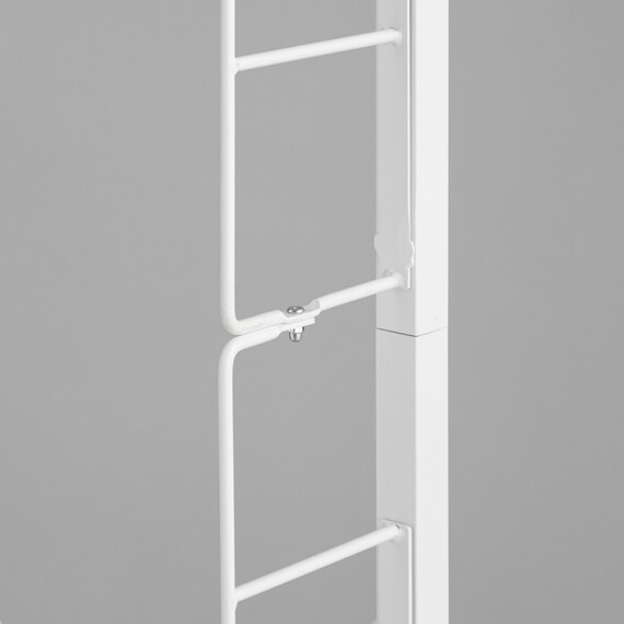 【Nポルダスリム用】棚板なし追加サイドパーツ(幅60cm用 ホワイト) 5枚目画像