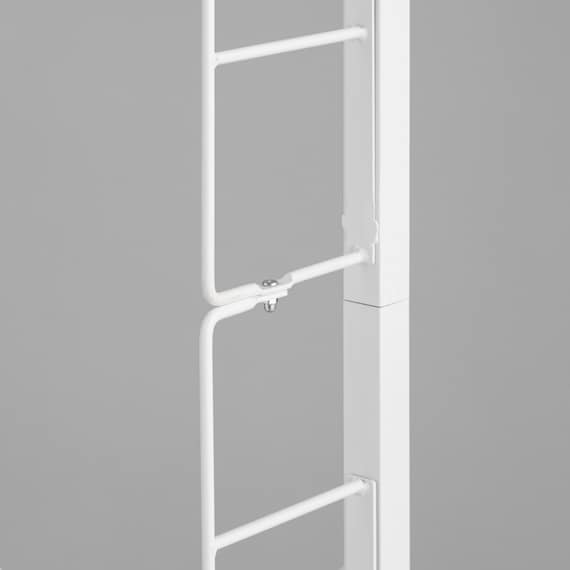 【Nポルダスリム用】棚板なし追加サイドパーツ(幅60cm用 ホワイト) 5枚目画像