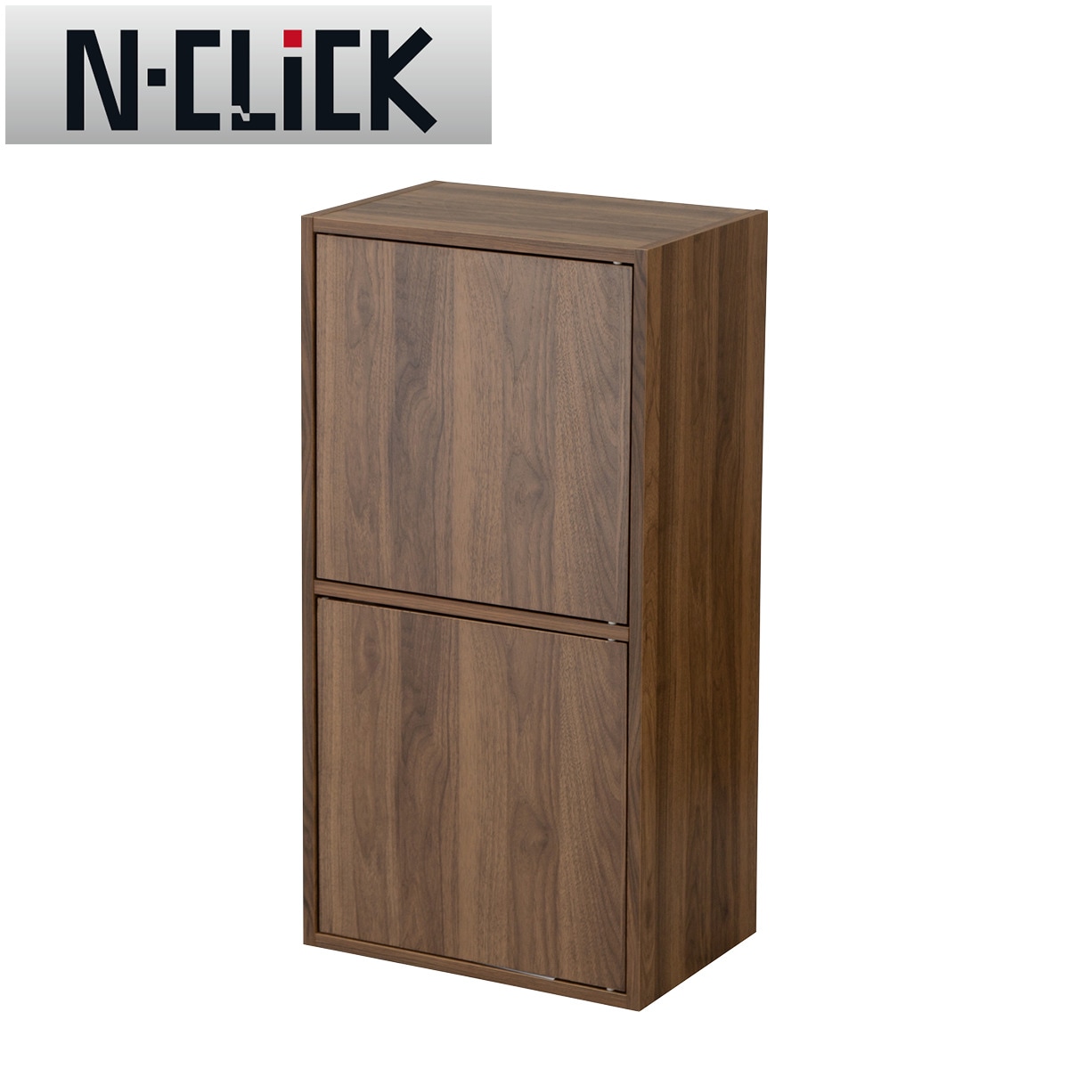 タカラ MX-00 ユーグロン 元箱付き 簡単組立て Nクリック ボックス 扉付き2段 (ミドルブラウン) | ニトリ