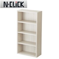 簡単組立て Nクリック ボックス 薄型 4段 (ホワイトウォッシュ)