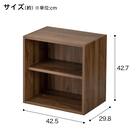 簡単組立て Nクリック ボックス レギュラー1段 棚付き (ミドルブラウン) 2枚目画像