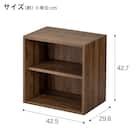 簡単組立て Nクリック ボックス レギュラー1段 棚付き (ミドルブラウン) 2枚目画像