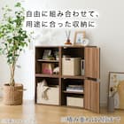 簡単組立て Nクリック ボックス レギュラー1段 棚付き (ミドルブラウン) 4枚目画像