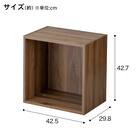 簡単組立て Nクリック ボックス レギュラー1段 棚無し (ミドルブラウン) 2枚目画像