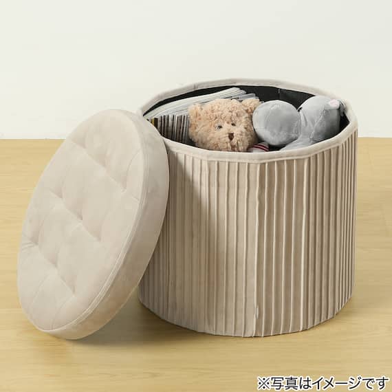 収納になる折り畳みスツール(モカ DH) 3枚目画像