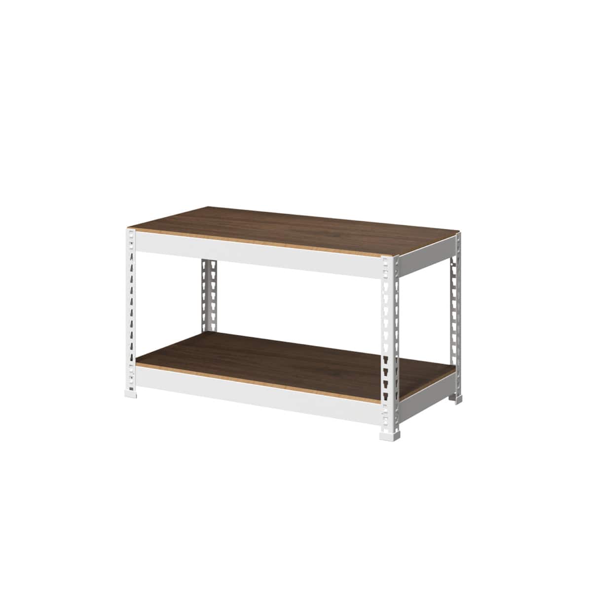 METAL & WOOD】高耐荷重 シェルフ2段 幅81cm (ホワイト) | ニトリ