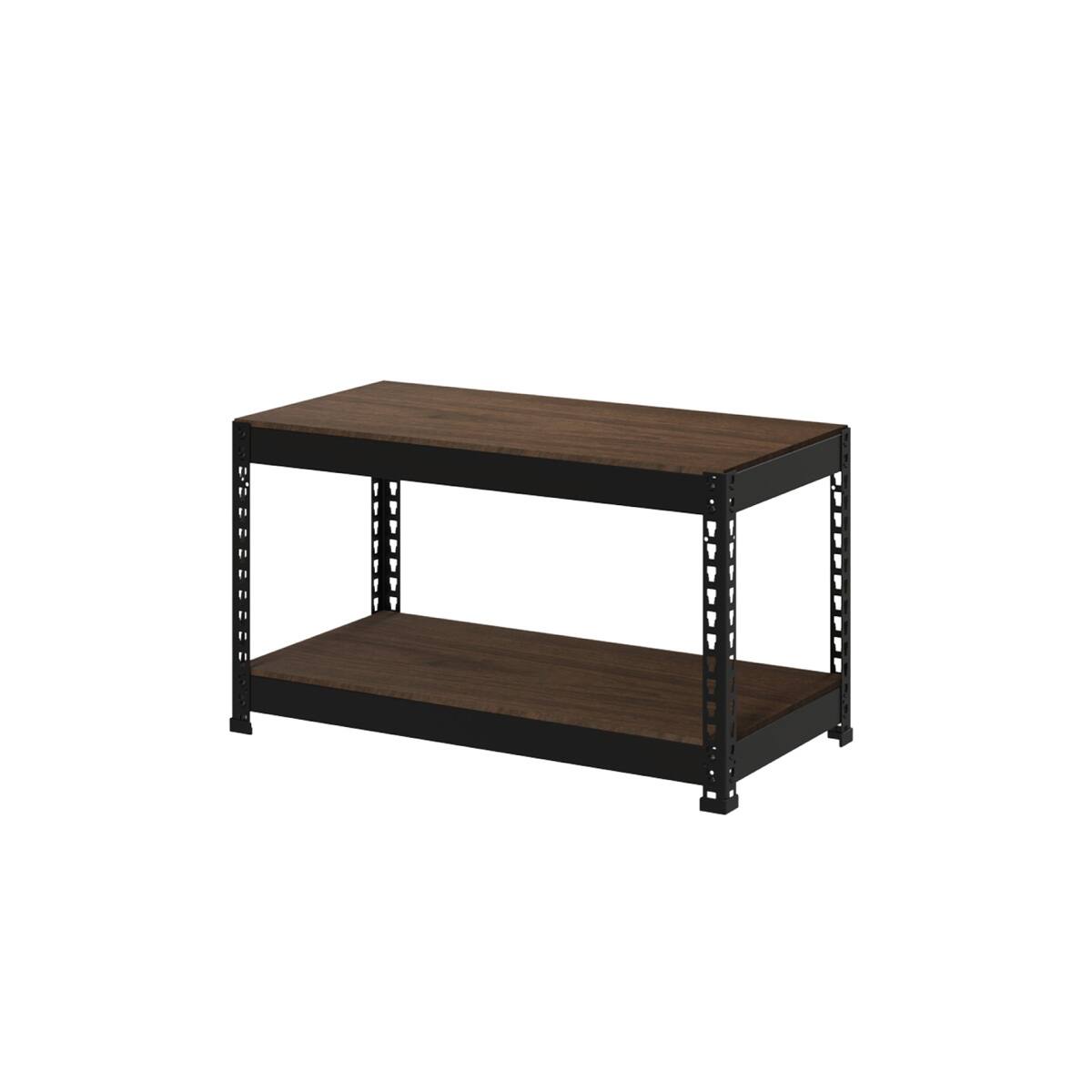 METAL & WOOD】高耐荷重 シェルフ2段 幅81cm (ブラック) | ニトリ
