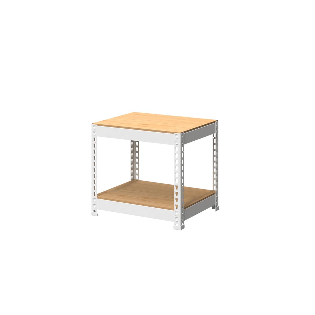 METAL & WOOD】高耐荷重 シェルフ2段 幅51cm (ホワイト) | ニトリ