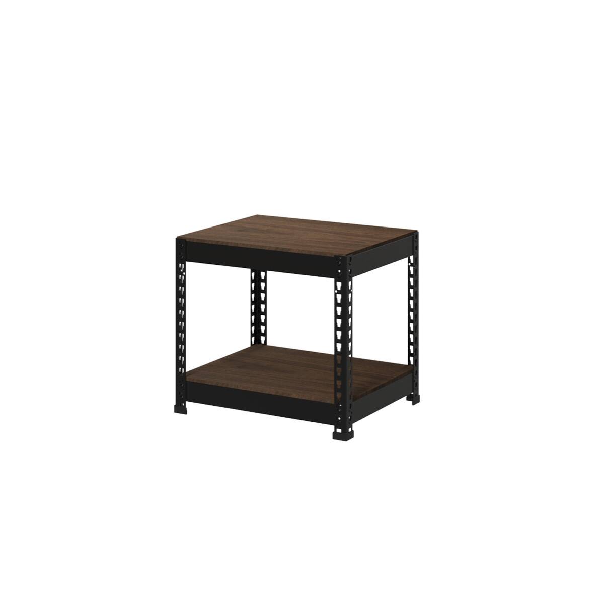 ブラックメタルシェルフ 2個セット　　2個口発送　ニコ購入必要あり METAL & WOOD】高耐荷重 シェルフ2段 幅51cm (ブラック) | ニトリ