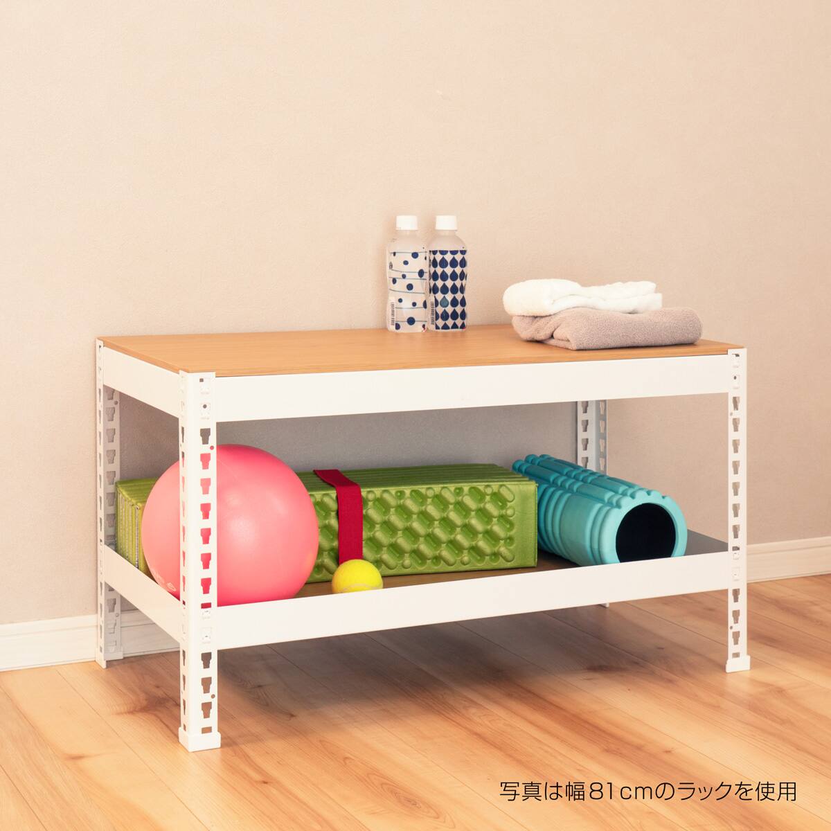 DF 2段シェルフ METAL & WOOD】高耐荷重 シェルフ2段 幅51cm (ブラック) | ニトリ
