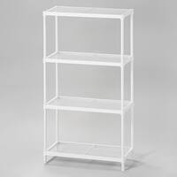 (幅65cm) リビングに馴染んで連結もできるメッシュスチールラック (STメッシュ) 3段 ホワイト