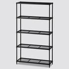 (幅85cm) リビングに馴染んで連結もできるメッシュスチールラック (STメッシュ) 4段 ブラック 1枚目画像