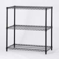 スチールラック(KJ25 幅90cm 3段 ブラック)