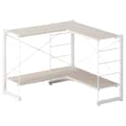 幅83cm ワイヤーシェルフ NP L型 ロータイプ (ホワイトウォッシュ) 1枚目画像