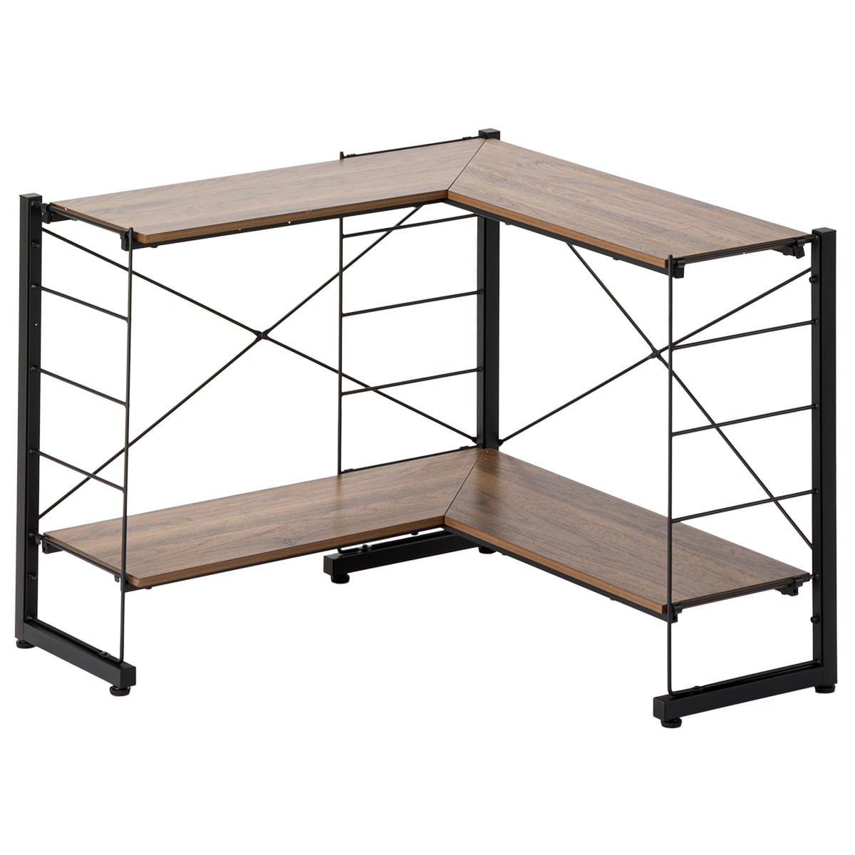 ニトリ 幅83cm ワイヤーシェルフ NP L型 ミドルタイプ 幅83cm ワイヤーシェルフ NP L型 ロータイプ (ミドルブラウン