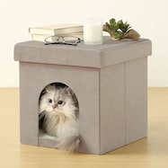 ペットが入れる折りたたみスツール(モカ DH04)