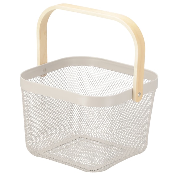 ハンドルバスケット(正方形 モカ) 1枚目画像
