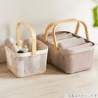 ハンドルバスケット(正方形 モカ) 2枚目画像