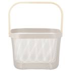 ハンドルバスケット(正方形 モカ) 5枚目画像