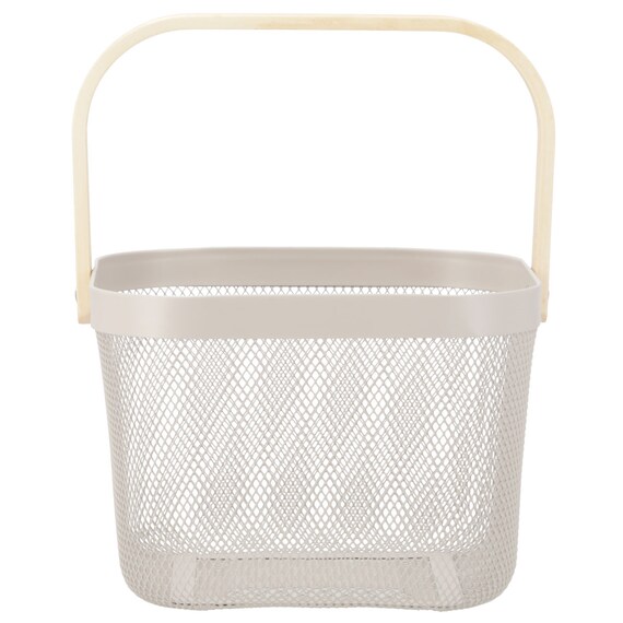 ハンドルバスケット(正方形 モカ) 5枚目画像