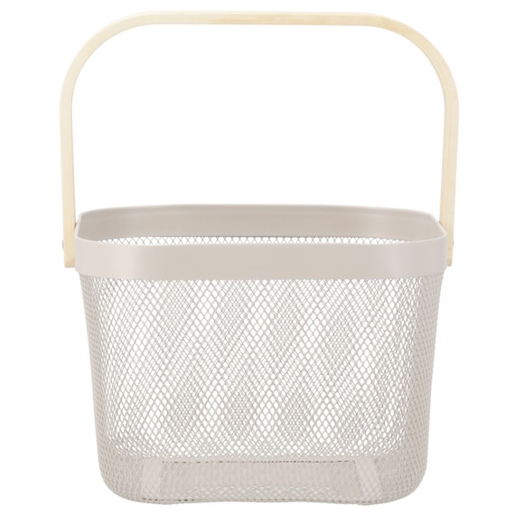 ハンドルバスケット(正方形 モカ) 5枚目画像