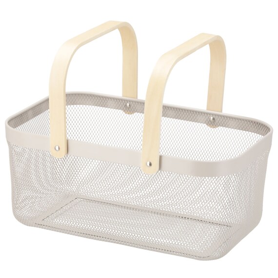 ハンドルバスケット(長方形 モカ) 1枚目画像