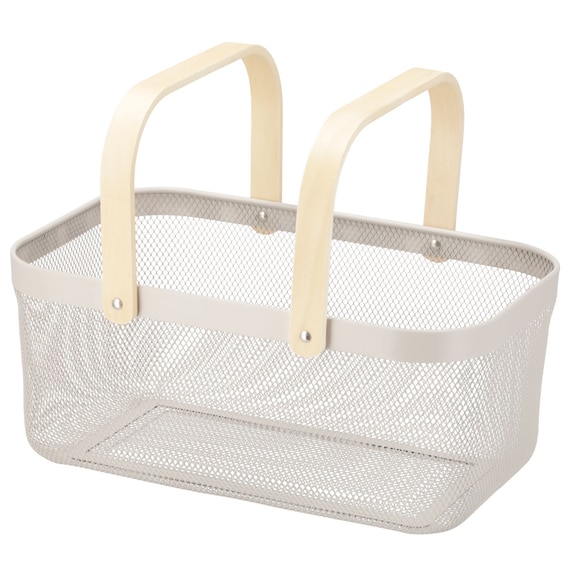 ハンドルバスケット(長方形 モカ) 1枚目画像