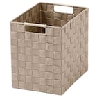 編み込みバスケットTI02 (縦ハーフ ベージュ) 1枚目画像