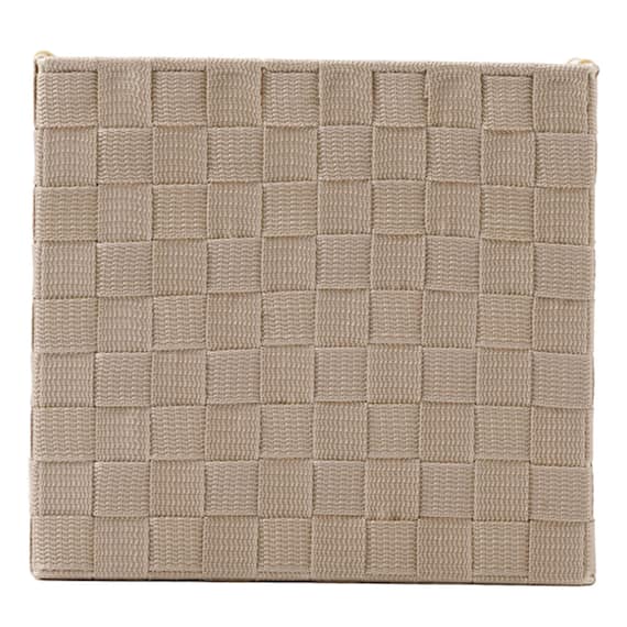 編み込みバスケットTI02 (縦ハーフ ベージュ) 5枚目画像