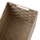 編み込みバスケットTI02 (縦ハーフ ベージュ) 8枚目画像