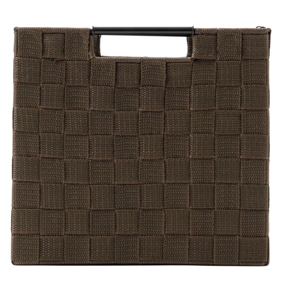 編み込みバスケットTI02 (レギュラー ダークブラウン) 5枚目画像