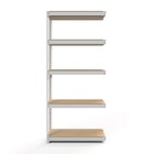 【METAL&WOOD】連結用ラック(シェフル5段 ホワイト) 1枚目画像