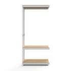 【METAL&WOOD】連結用ラック(ハンガーラック3段 ホワイト) 1枚目画像