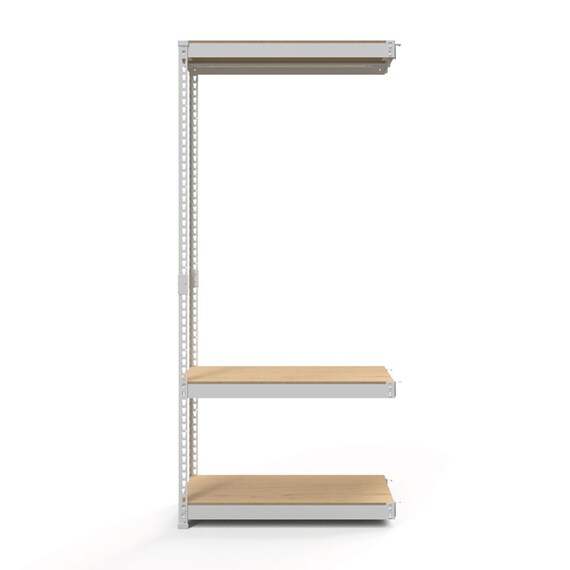 【METAL&WOOD】連結用ラック(ハンガーラック3段 ホワイト) 1枚目画像