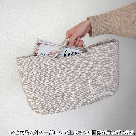 持ち手付きロープバスケット2(HN508) 5枚目画像