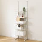 突っ張り壁面収納 Nポルダディープ2 (幅60cm NP01 ホワイトウォッシュ) 1枚目画像