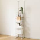 突っ張り壁面収納 Nポルダディープ2 (幅40cm NP01 ホワイトウォッシュ) 1枚目画像