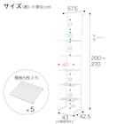 突っ張り壁面収納 Nポルダディープ2 (幅40cm NP01 ホワイトウォッシュ) 3枚目画像