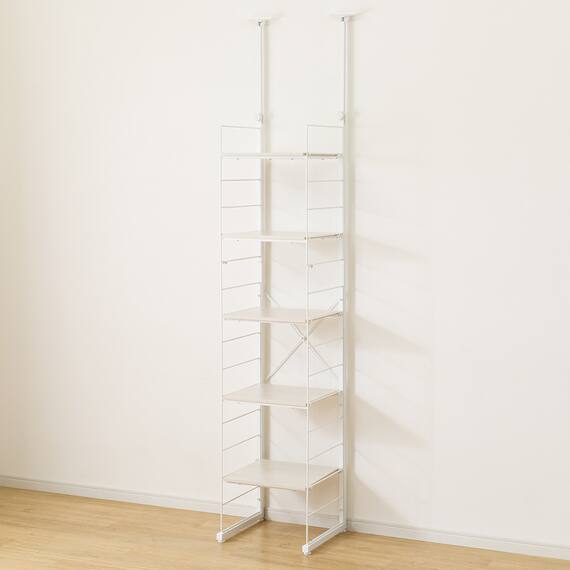 突っ張り壁面収納 Nポルダディープ2 (幅40cm NP01 ホワイトウォッシュ) 8枚目画像