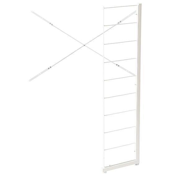 【ワイヤーシェルフ NP用】 ミドルタイプ棚板なし追加サイドパーツ(幅40・60・80cm用 ホワイト) 1枚目画像