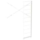 【ワイヤーシェルフ NP用】 ミドルタイプ棚板なし追加サイドパーツ(幅40・60・80cm用 ホワイト) 1枚目画像