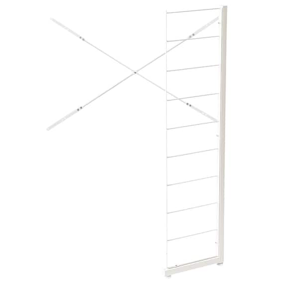 【ワイヤーシェルフ NP用】 ミドルタイプ棚板なし追加サイドパーツ(幅40・60・80cm用 ホワイト) 1枚目画像