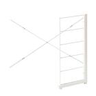 【ワイヤーシェルフ NP用】  ロータイプ棚板なし追加サイドパーツ(幅40・60・80cm用 ホワイト) 1枚目画像