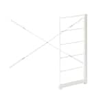【ワイヤーシェルフ NP用】 ロータイプ棚板なし追加サイドパーツ(幅40・60・80cm用 ホワイト) 1枚目画像