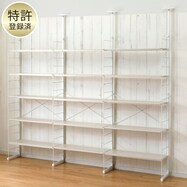 幅240cmセット 【幅80+80+80/棚板15枚】突っ張り壁面収納Nポルダ3連